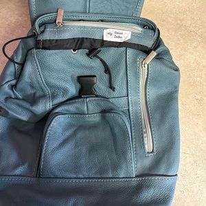 Leather men’s backpack